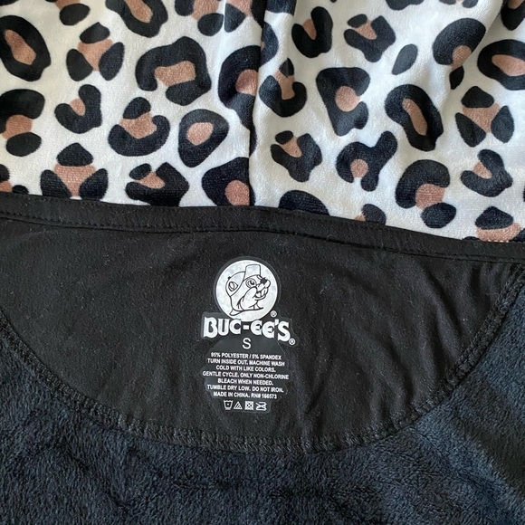 Buc-ee’s Zip Up Hoodie Jacket - Black & Leopard - Size Small Bucee - Picture 8 of 8